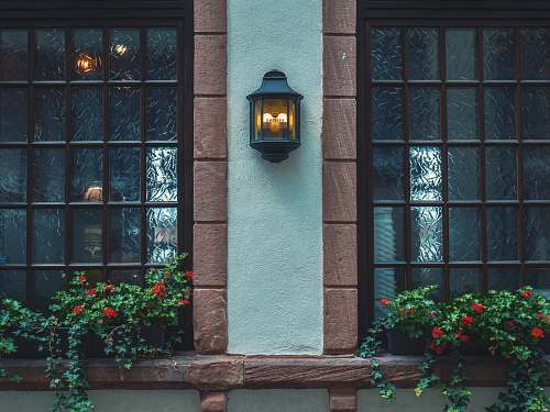 window turned-on wall sconce cologne